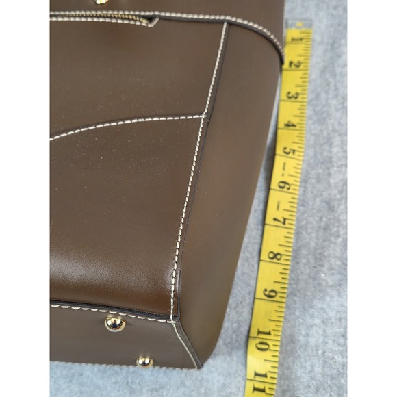 Dooney & Bourke Beacon Leather Large Mila Tote Chestnut Designer Old Money NEW - Picture 10 of 16